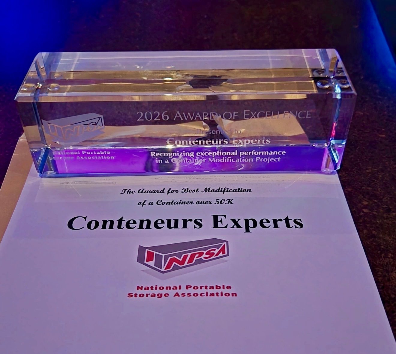 Conteneurs Experts Wins Prestigious Award for Its Innovations