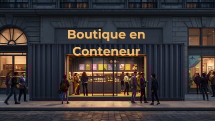 Navy Blue Pop-up Store in Quebec City