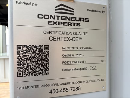 Plaque CERTEX-CE