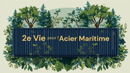 Stylish Container Workspace with Greenery